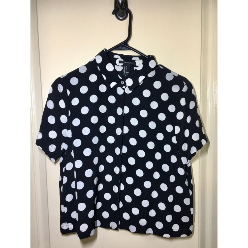 Cropped Polka Dot Shirt